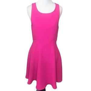 Dina Be Scoop Neckline Fushia A-line Dress Size Small